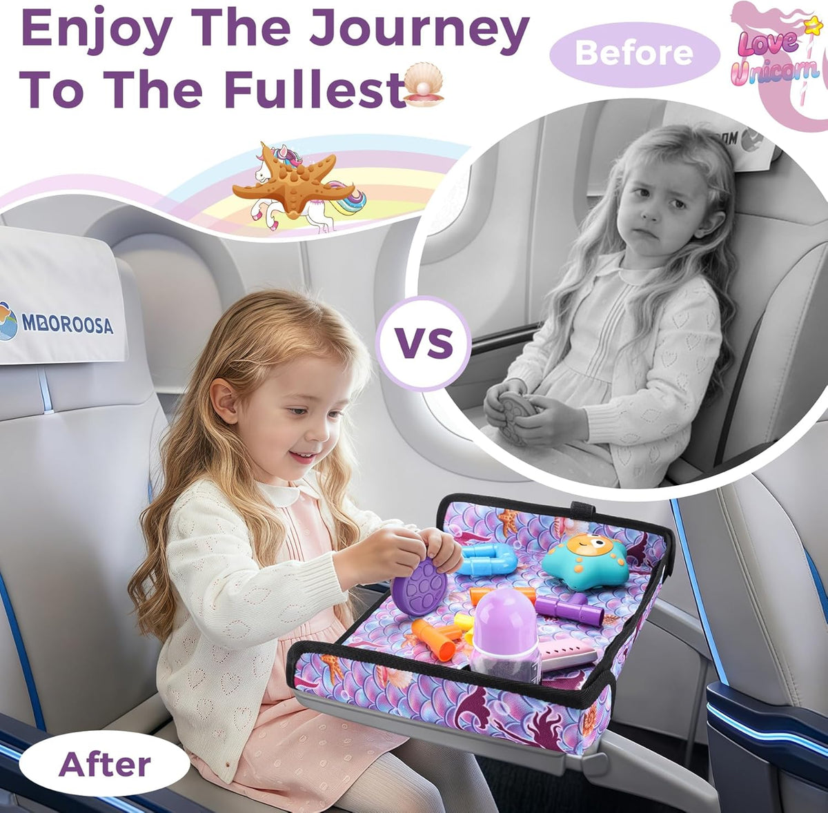 Airplane Tray Table Cover – Foldable Travel Tray Cover for Toddlers 1-3 – Universal Fit for Airplane - photo 5