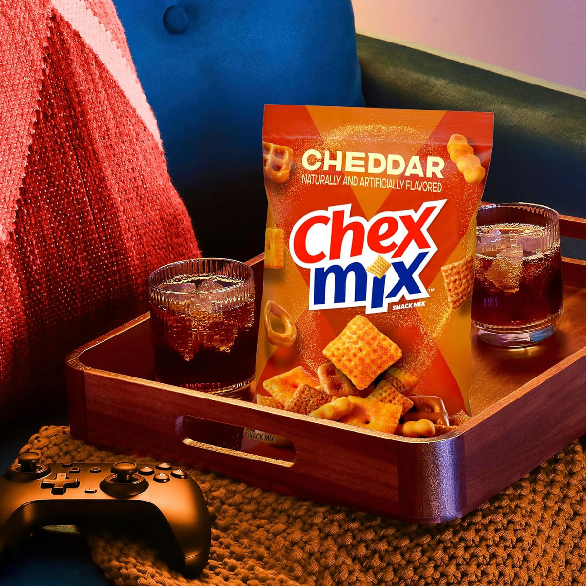 Cheddar Snack Mix, Salty Snacks Tub, 20 oz - photo 5