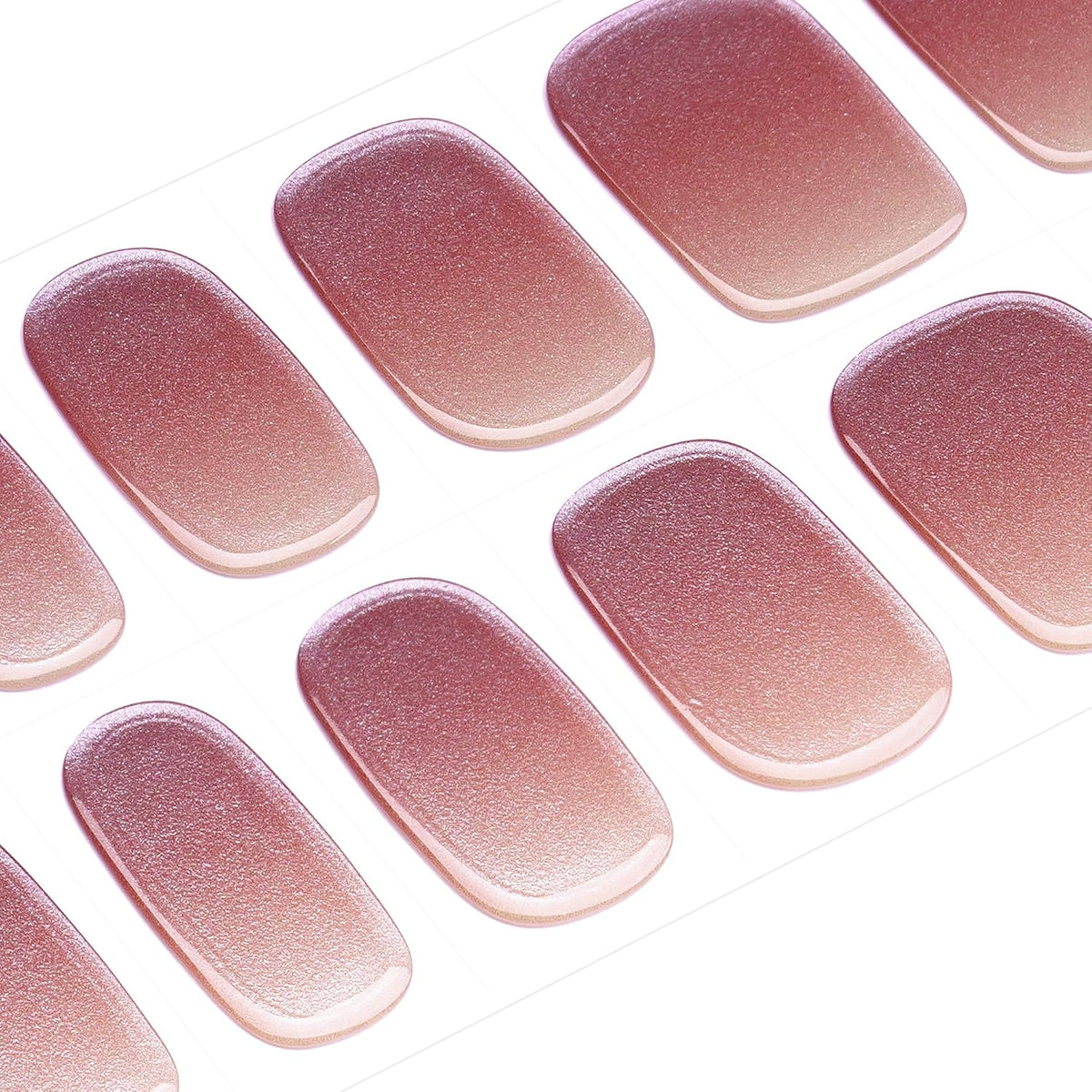 Cinnamon Glow Semi Cured Gel Nail Strips - 28 Mirror Gel Nail Wrap Stickers - photo 5