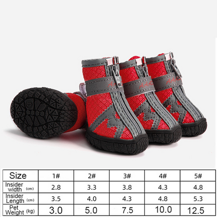 Dog paw shoes for hot pavement easy velcro strap on feature