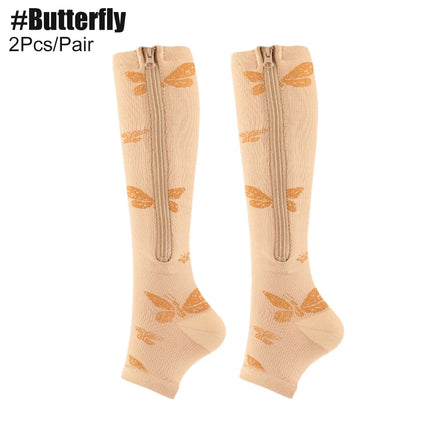 Zipper Compression Socks