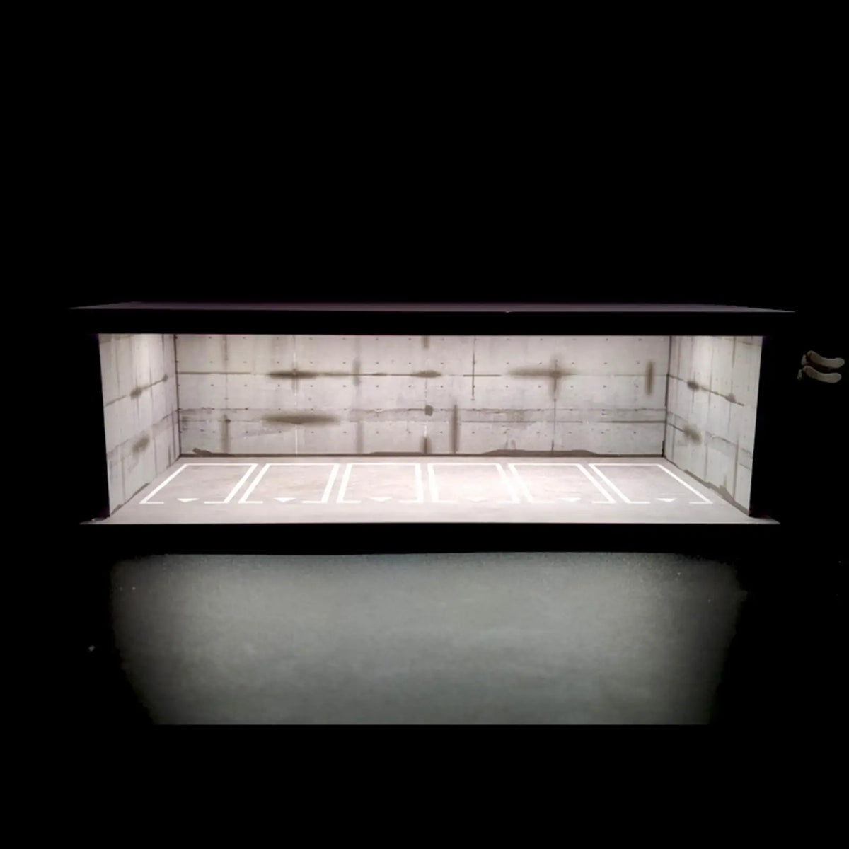 Model Cars Display Case Garage lifestyle shot with collector diecast cars