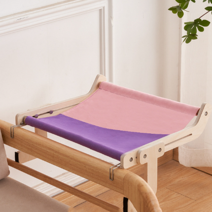 Sturdy hanging cat bed weight capacity and material specifications infographic
