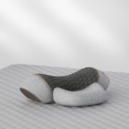 Electric neck massage pillow with heat vibration therapy back view
