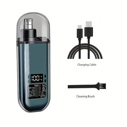 USA-CALI Portable Nose Hair Groomer product features infographic