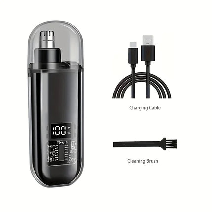 Electric nose hair trimmer before and after grooming results comparison