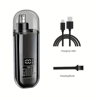 Electric nose hair trimmer before and after grooming results comparison