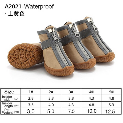 Dog hot pavement shoes with heat resistant bottom sole detail