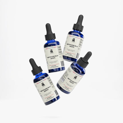 USA CALI Methylene Blue Drops side label detail – cellular energy and cognitive support formula