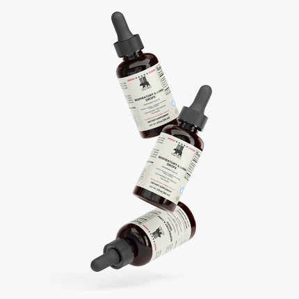 USA CALI Respiratory & Lung Health Drops MCT-based liquid formula close-up label detail