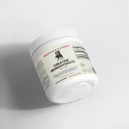 USA CALI 100% pure creatine monohydrate powder Made in USA label detail