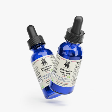 USA CALI Metabolic Support Ultra Drops Active-8 Complex back label directions 1 oz