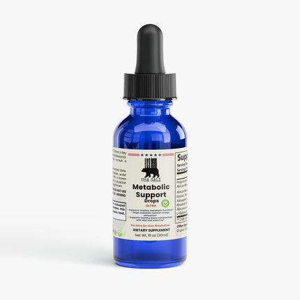 USA CALI Metabolic Support Ultra Drops 1 oz bottle front label with African Mango complex