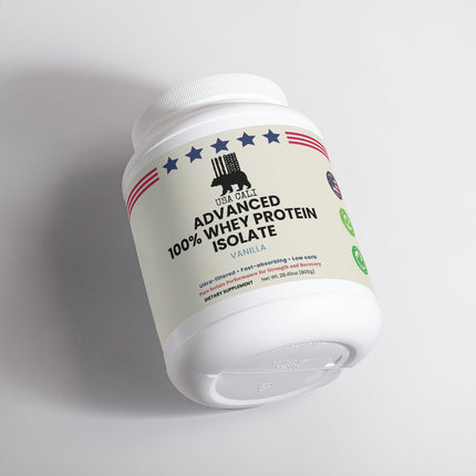 USA CALI Advanced 100% Whey Protein Isolate (Vanilla) Ultra-Filtered 100% Whey Isolate for Muscle Recovery & Lean Nutrition – Fast-Absorbing, Low Carb – 28.40 oz (805 g) – Made in USA