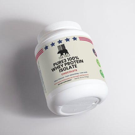 USA CALI Pure3 100% Whey Protein Isolate Chocolate side panel ingredients 700g