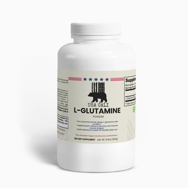USA CALI L-Glutamine Powder 300g pharmaceutical-grade micronized unflavored supplement