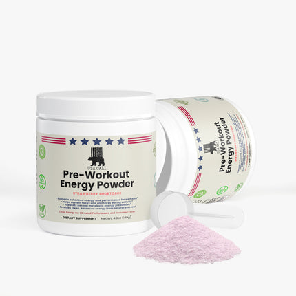 USA CALI Pre-Workout Energy Powder Caffeine L-Theanine blend sugar-free formula