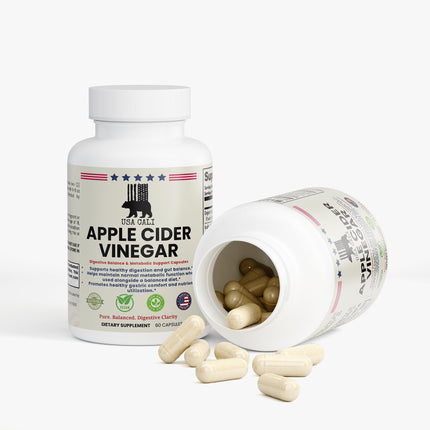 USA CALI Apple Cider Vinegar Capsules – Organic ACV 1000mg with Inulin Prebiotic, Lactobacillus Acidophilus Probiotic & Digestive Enzymes for Gut Health & Metabolic Support – Made in USA