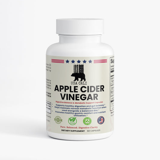 USA CALI Apple Cider Vinegar Capsules for gut and metabolic support front label