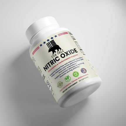 USA CALI Nitric Oxide Capsules – L-Arginine Alpha-Ketoglutarate, L-Arginine HCL & L-Citrulline DL-Malate for Circulation, Muscle Pump, Endurance & Workout Performance Support – 60 Caps – Made in USA