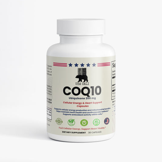 USA CALI CoQ10 200mg for Energy & Heart Support