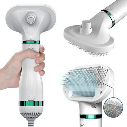 Pet drying brush with soft absorbent bristles for quick dog and cat drying