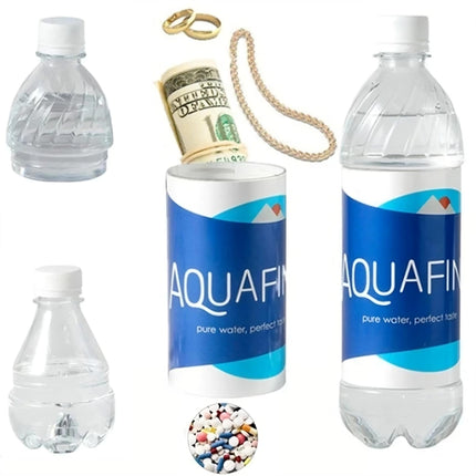 Water Bottle with Hidden Storage compartment front view