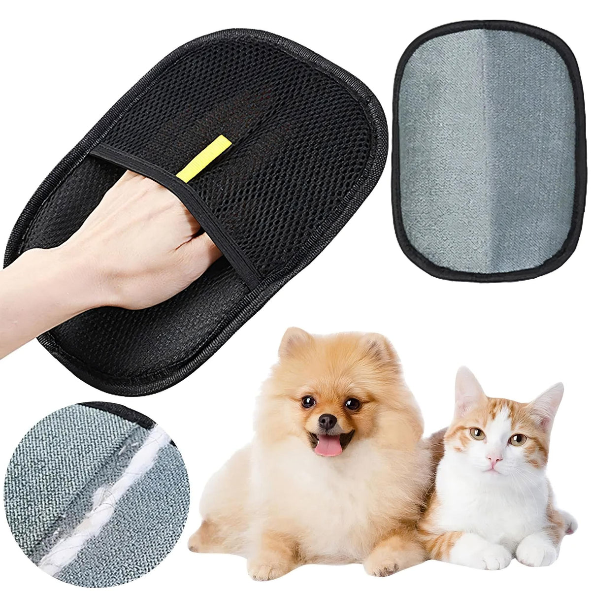 USA-CALI Pet Grooming Hair Removal Glove for dogs and cats