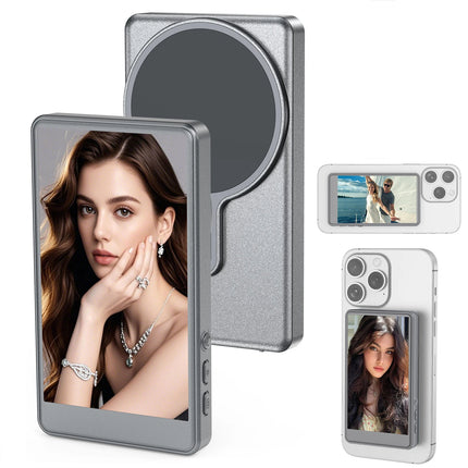 Vlog Selfie Monitor Screen for iPhone front view with bright display