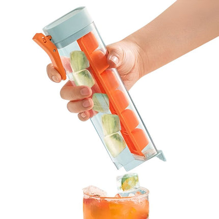 Ice Cube Maker Handle Tray front view showing easy-grip handle design