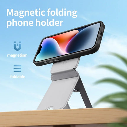 Phone Magnetic Stand Holder for iPhone - front view with secure magnetic mount