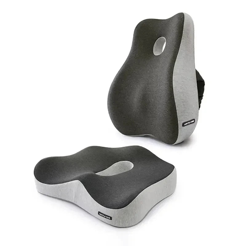 Memory foam office chair cushion front view for ergonomic seat support