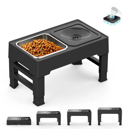 SourcetoHome Elevated Mess-Free Dog Bowl -  - front view