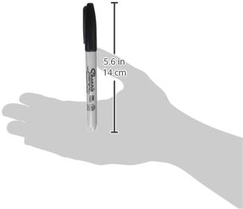 Sharpie Permanent Markers, Fine Tip, Black, 12 Count - Office Supplies, Quick Drying, Fade Resistant, For Wood, Plastic, Paper, Metal, And More