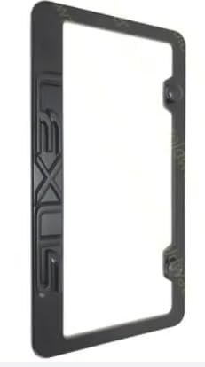 Raised 3D Emblem Stainless Steel License Plate Tag Frame Cover ForLexus with Rust Proof Bolts Caps (1x Black)