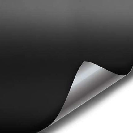 Lámina adhesiva de vinilo negro mate con liberación de aire (1ft x 5ft)