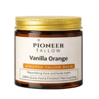 Grass Fed Whipped Beef Tallow Balm for Face & Body – Moisturizer for Dry Skin – Calendula Infused - Vanilla Orange