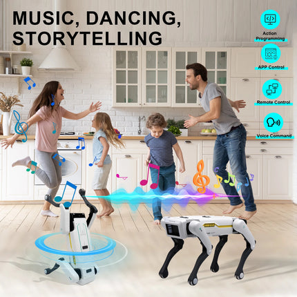 USA-CALI Interactive AI Robot Dog Toy - close-up of interactive sensor controls