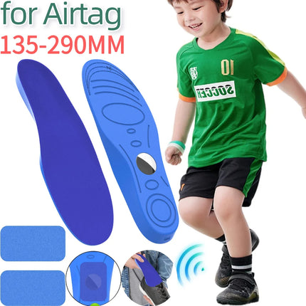 AirTag shoe insoles top view showing hidden tracker compartment design