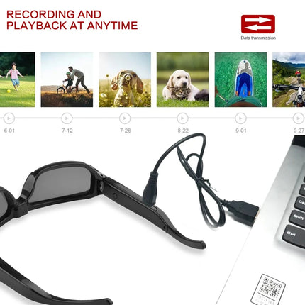 POV Camera Glasses side profile showing slim wearable design
