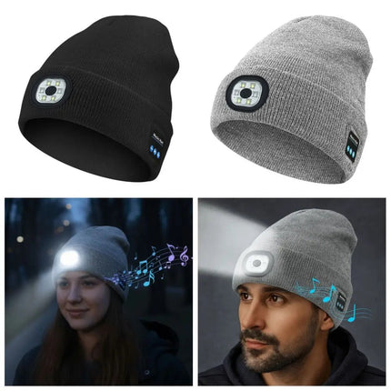3-in-1 Function Bluetooth Beanie with Light - photo 2