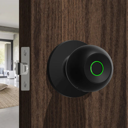 Smart Door Knob installed on interior door with app control