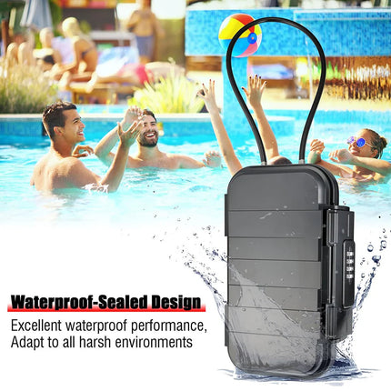 SEA LOCK MASTER Portable Safe Lockbox open showing interior storage space