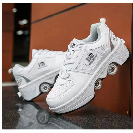 Sneaker Roller Shoes side profile showing built-in roller heel