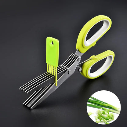 Herb Vegetable Kitchen Scissors with ergonomic comfort grip handles