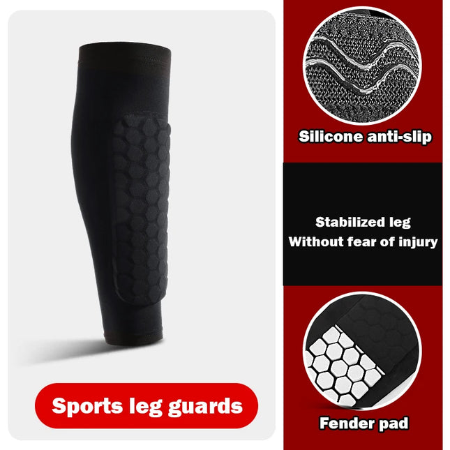 Shin Guard Socks Sleeves with Foam side profile view