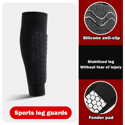 Shin Guard Socks Sleeves with Foam side profile view