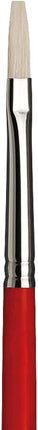 da Vinci Hog Bristle Series 5023 Maestro 2 Artist Paint Brush, Flat Long-Length with Red Handle, Size 2 (5023-02)