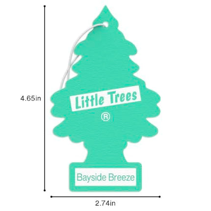 LITTLE TREES Car Air Freshener | Hanging Tree Provides Long Lasting Scent for Auto and Home | 24 Air Fresheners |Bayside Breeze