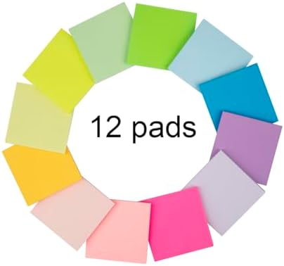 (12 Pads) Sticky Notes 3x3 Bri - packaging